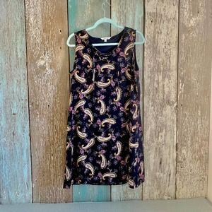 Krazy Kat Paisley Print Sleeveless Dress Large
